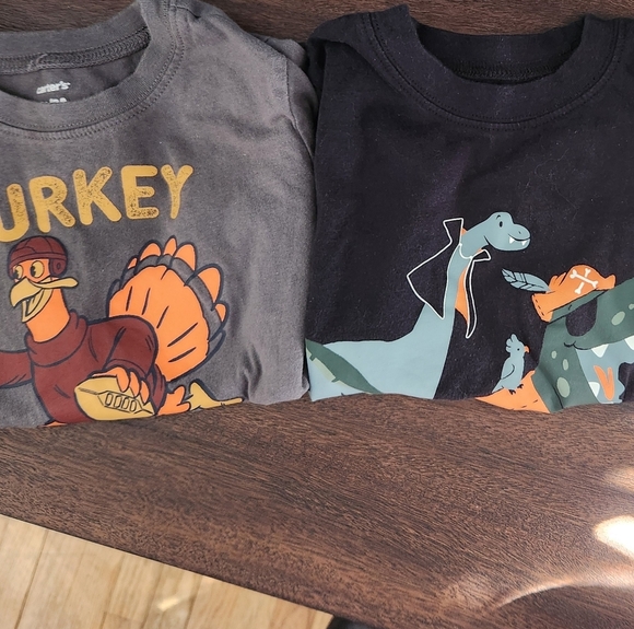 Set Of 3 Holiday Shirts 3T. Halloween, Thanksgiving And Chtistmas - Picture 2 of 8